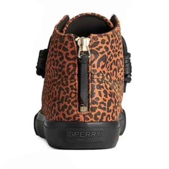 NEW! Sperry x Rebecca Minkoff Leopard Print High Top Sneakers - Size 6 👠 - Picture 3 of 13